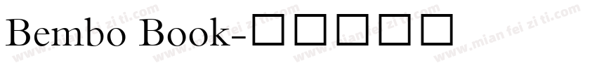 Bembo Book字体转换